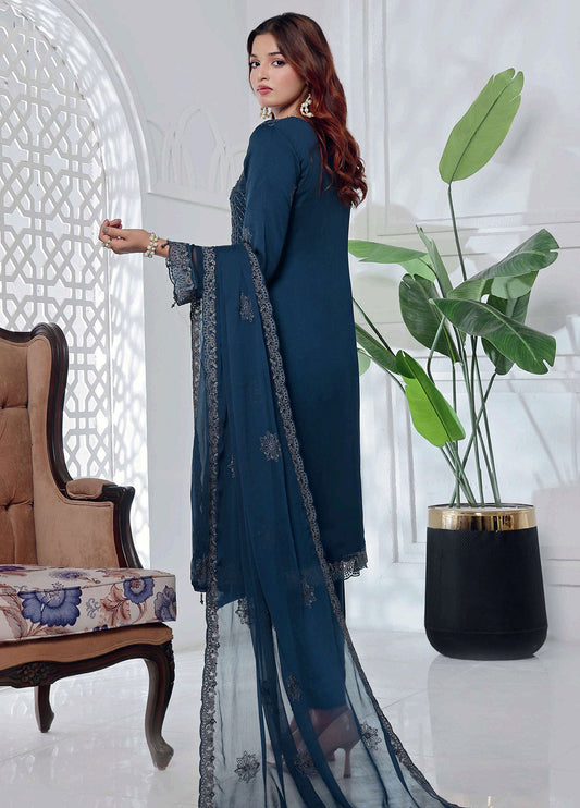 Jolie by Bin Khalid Fancy Embroidered Chiffon Semi-Stitched 3Pcs