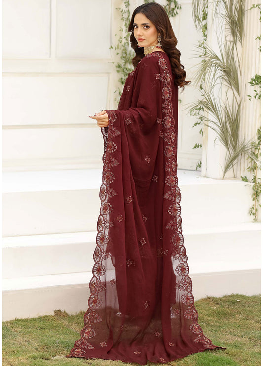 Lavish by Bin Hameed Luxury Embroidered Chiffon Semi-Stitched 3Pcs