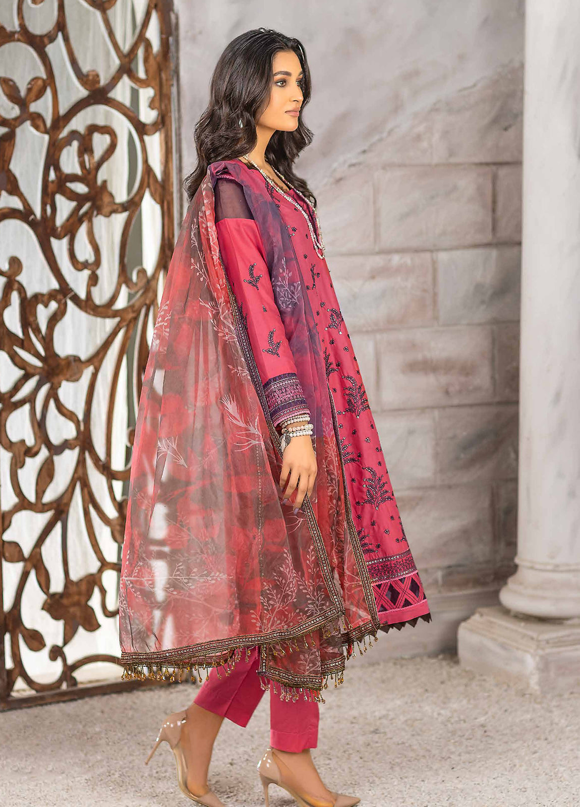Rimal Vol-12 Embroidered & Sequence Work Lawn Unstitched 3pcs