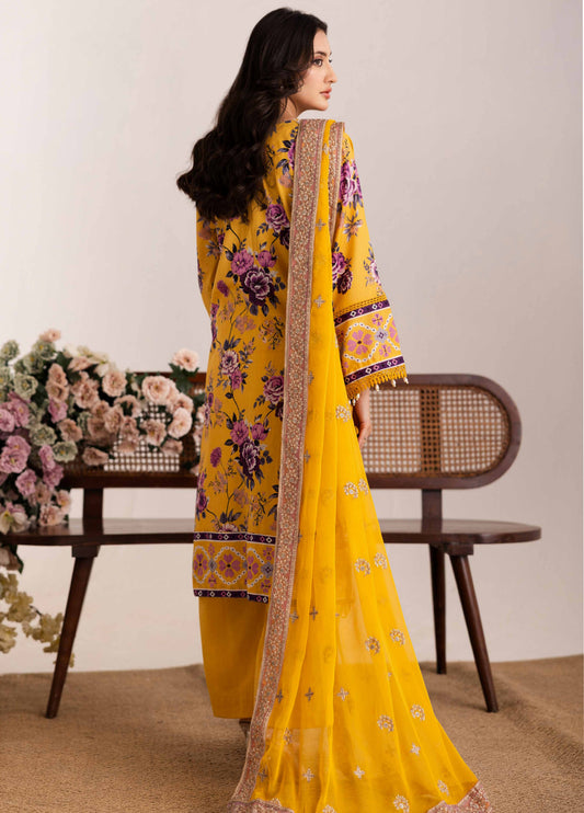 Aazina by Johra Embroidered Printed Lawn Unstitched 3Pcs