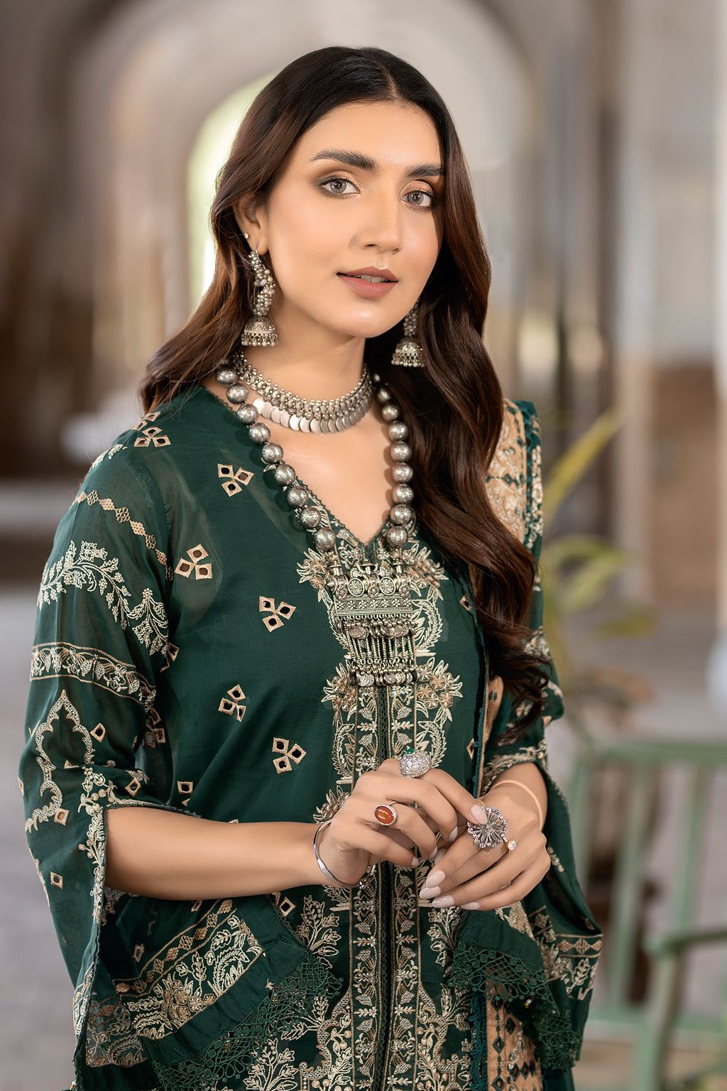 Premium Gold Swiss By Johra Vol-02 Embroidered Chiffon Unstitched 3Pcs