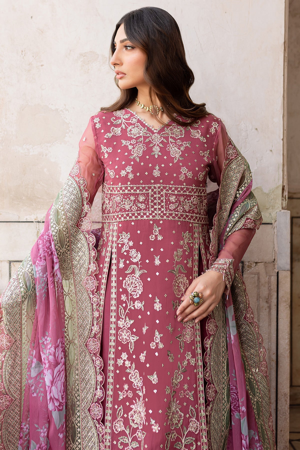 Ritzier By Farasha Embroidered Luxury Chiffon Unstitched 3pcs