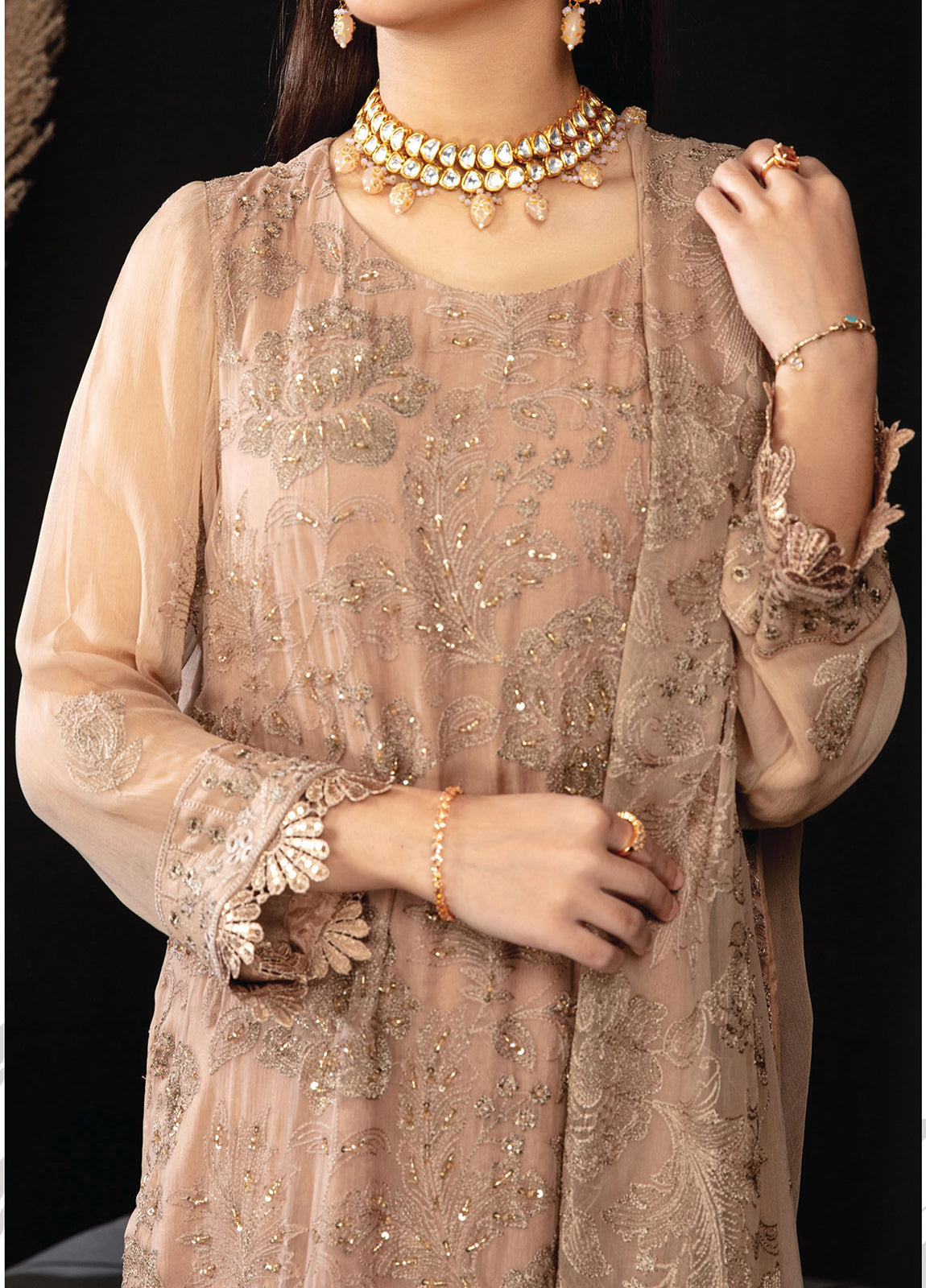 Khoobsurat Libas By Anaya Hoor Signature Chiffon Unstitched 3pcs
