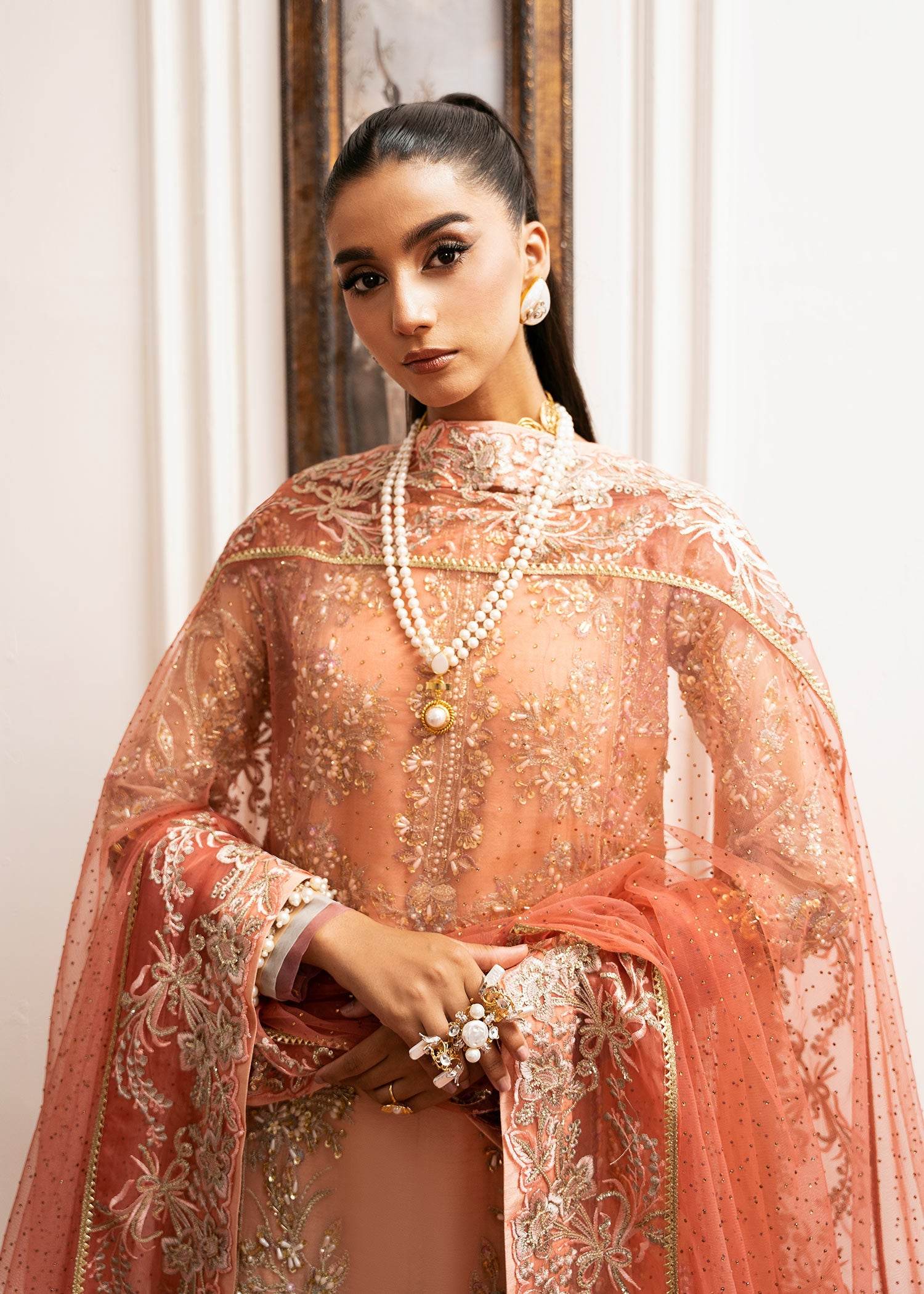 INAYAT Luxury Wedding Formals Unstitched 3pcs - Jotey