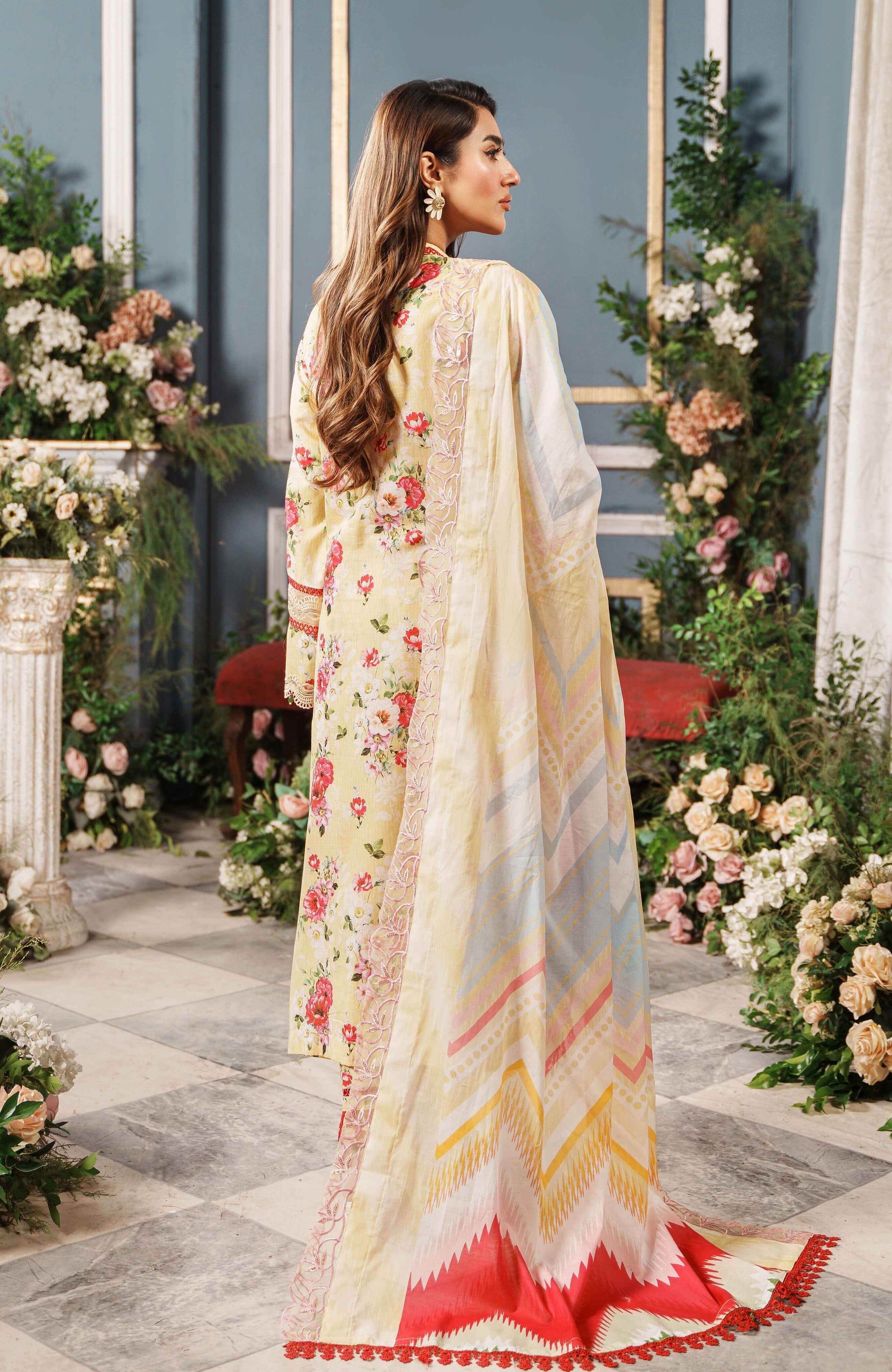 Printkari By Alzohaib Cutwork Embroidered Unstitched 3pcs - Jotey