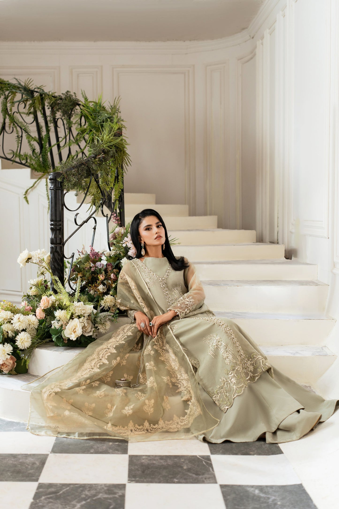 AZZAL MISHRI Luxury  Festive Embroidered Unstitched 3pcs