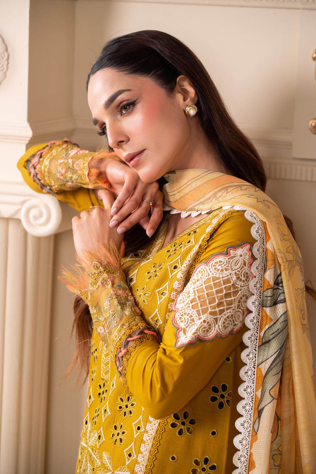 Atiya Irfan Preet Vol-02 Embroidered Unstitched Lawn 3pcs - Jotey