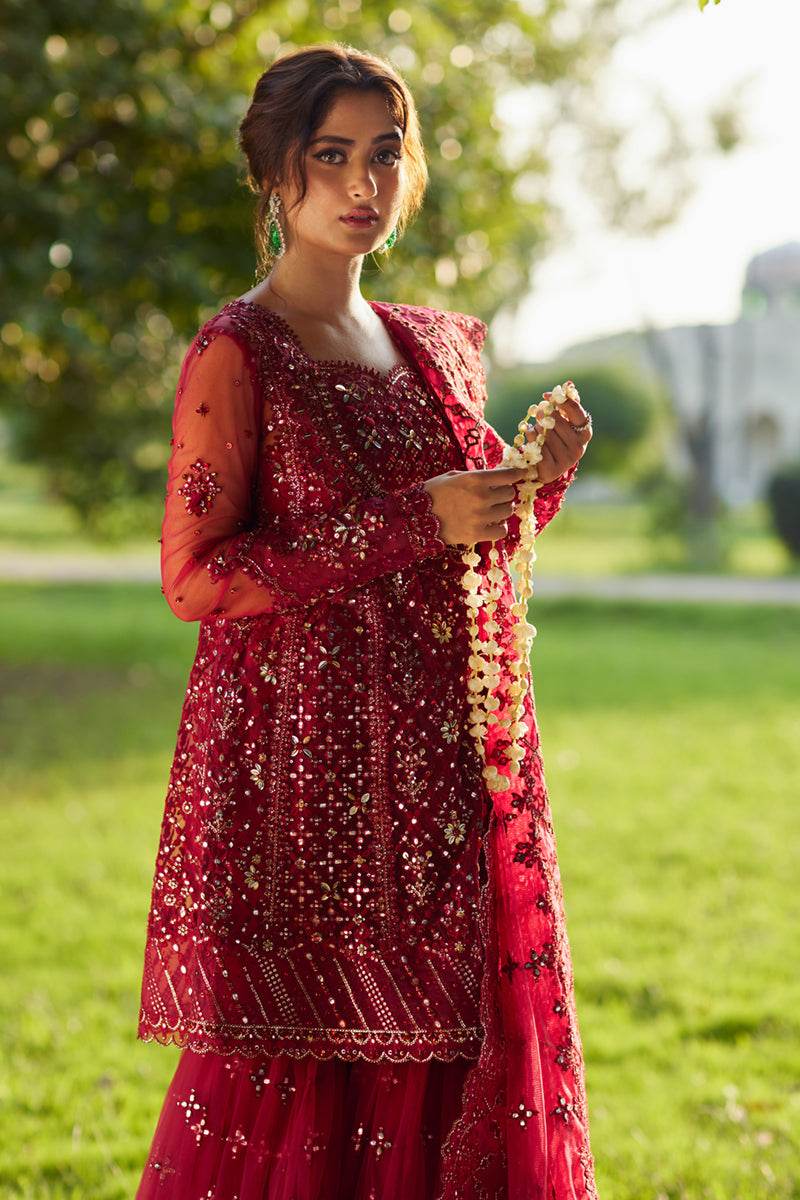 Qalamkar Sadmani Luxury Formals Unstitched 3pcs - Jotey