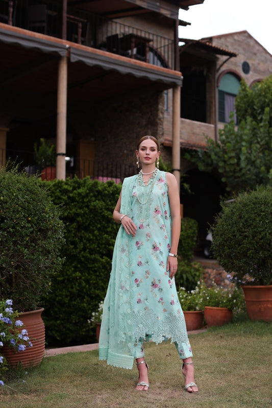 Noor By Saadia Asad Eid Luxe Printkari Embroidered Lawn Unstitched 3pcs