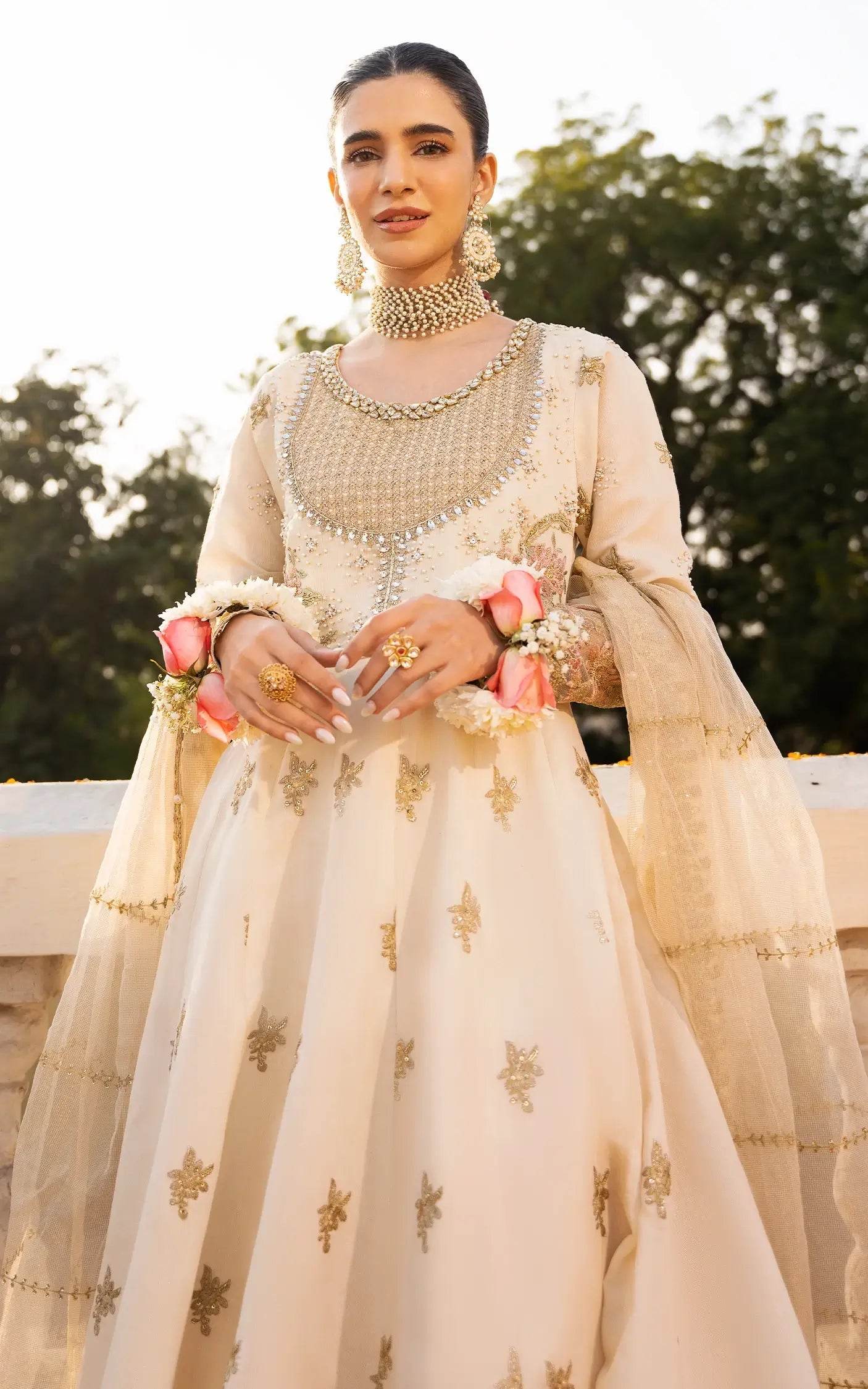 Eid Festive By Asifa And Nabeel Vol-01 Embroidered Zari Net Unstitched 3pcs - Jotey