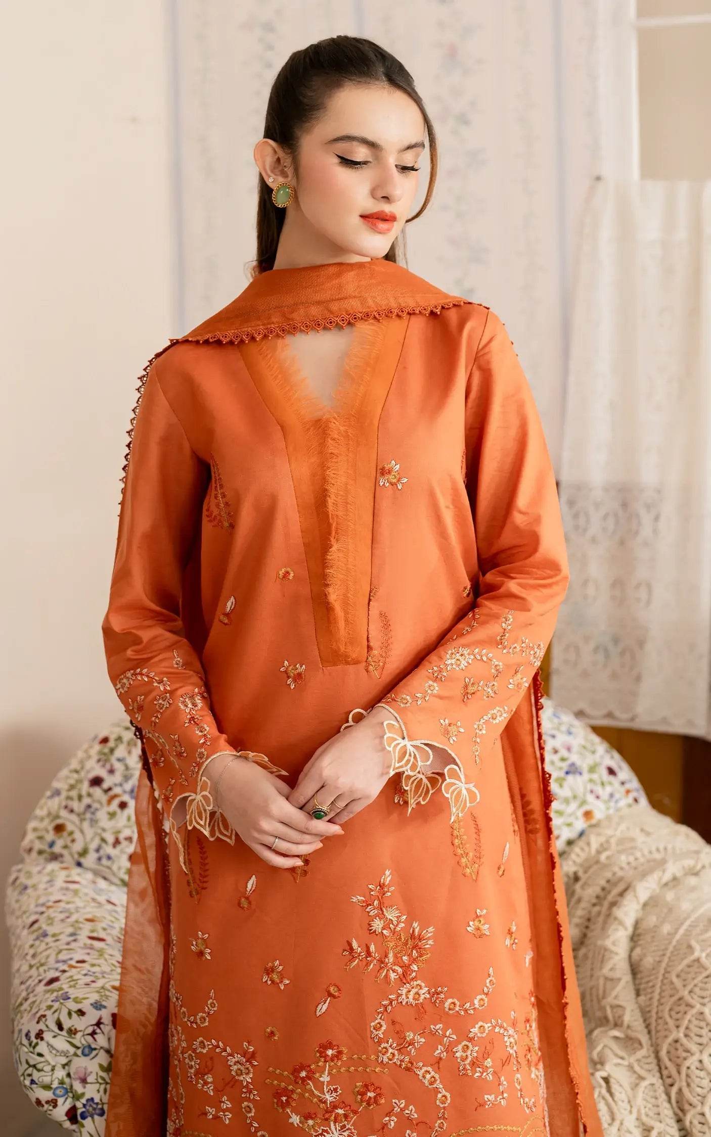 Meraki By Asifa And Nabeel Vol-01 Embroidered Lawn Unstitched 3pcs - Jotey