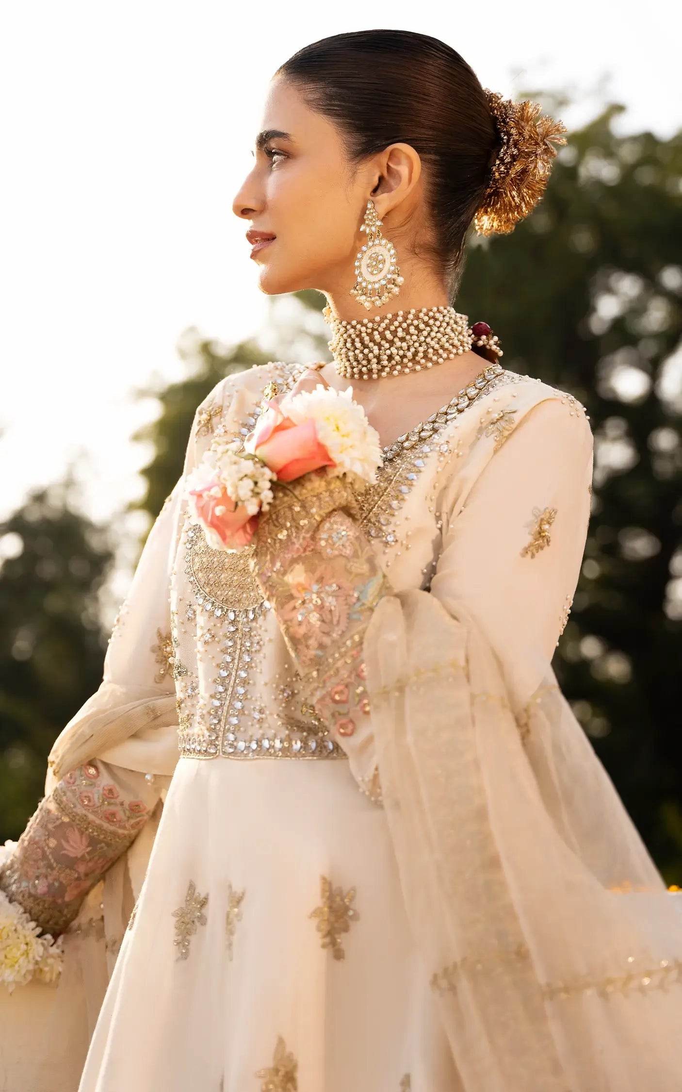 Eid Festive By Asifa And Nabeel Vol-01 Embroidered Zari Net Unstitched 3pcs - Jotey