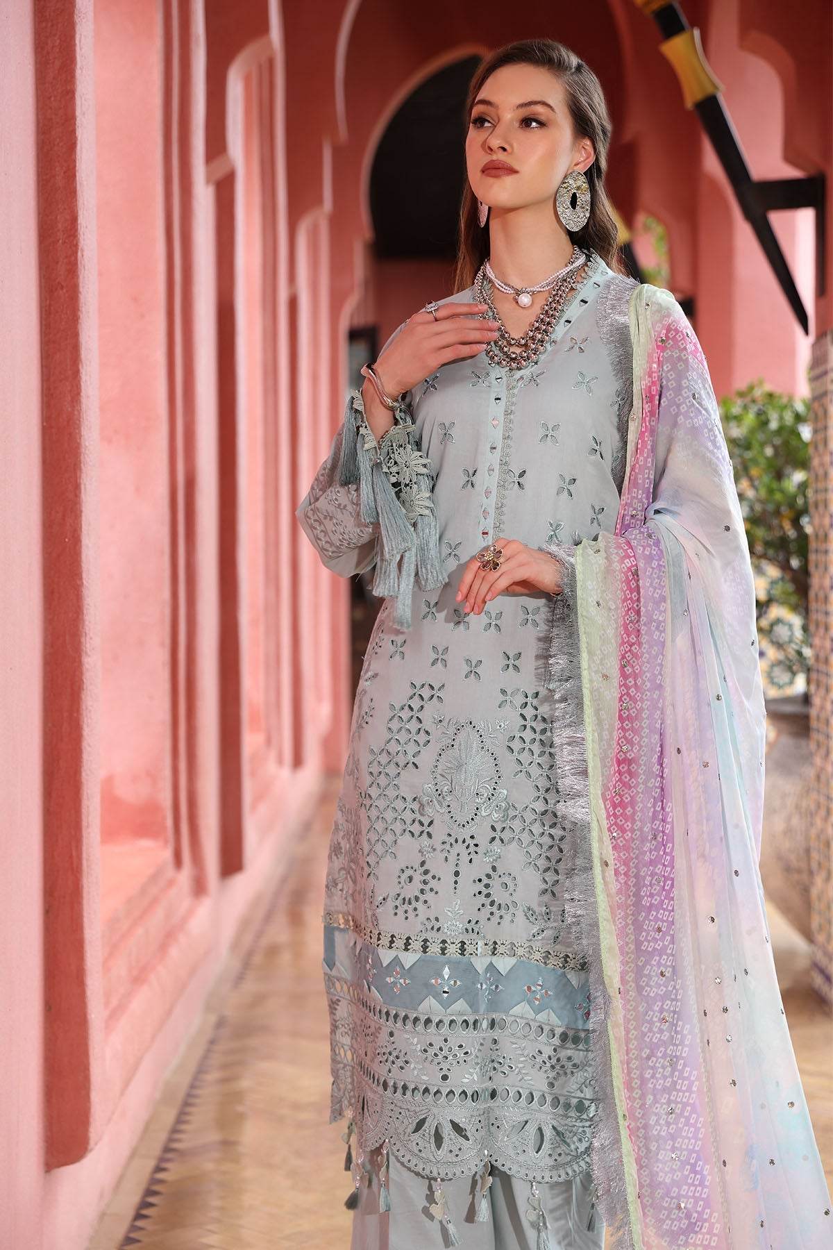 Baazar By Nureh Embroidered Chikankari Lawn Unstitched 3pcs - Jotey