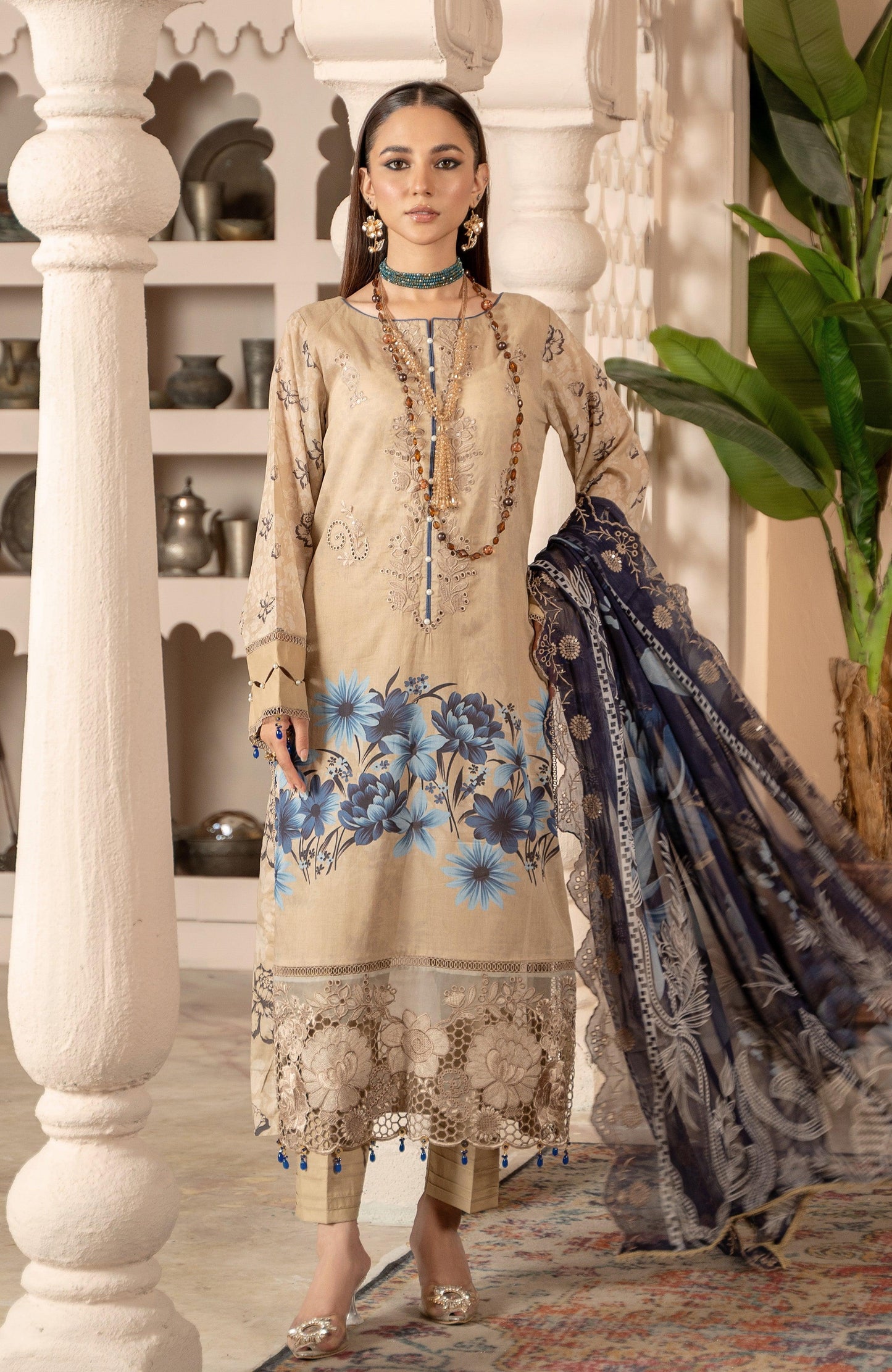 Sunshine Bloom By Alzohaib Premium Printed Embroidered Unstitched 3pcs