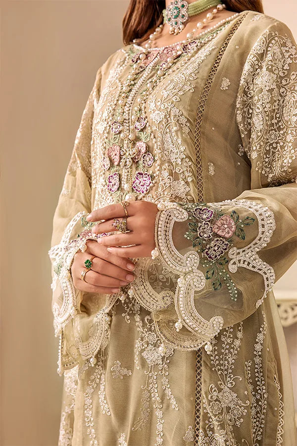 ZA Clothes Embroidered Chiffon Ready to wear 3pcs
