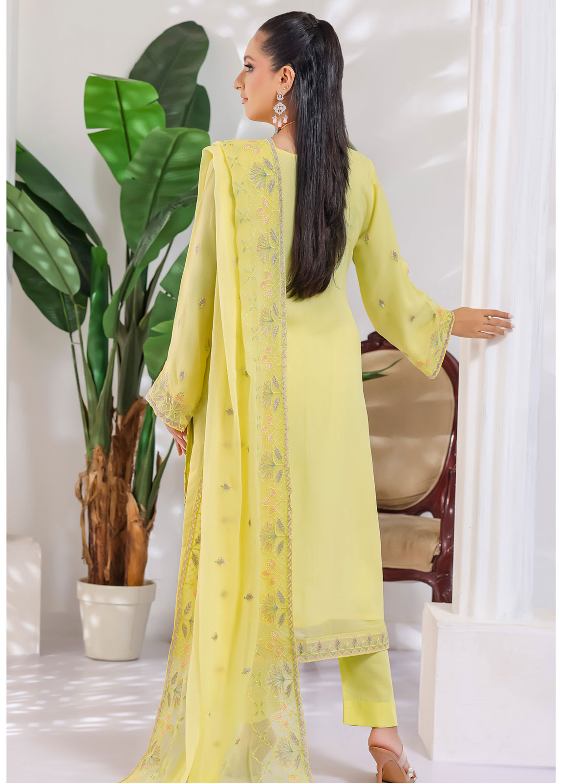 Manisha By Bin Hameed Luxury Embroidered Chiffon Unstitched 3 Piece