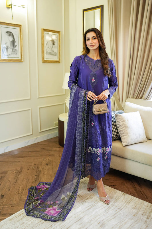 Noor By Saadia Asad Eid Luxury Handwork Laserkari'25 Unstitched 3pcs