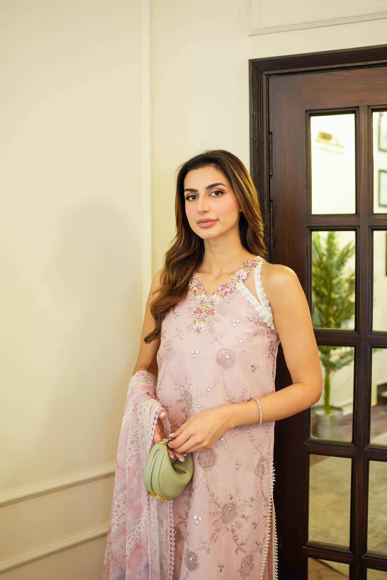 Noor By Saadia Asad Eid Luxury Handwork Laserkari'25 Unstitched 3pcs - Jotey