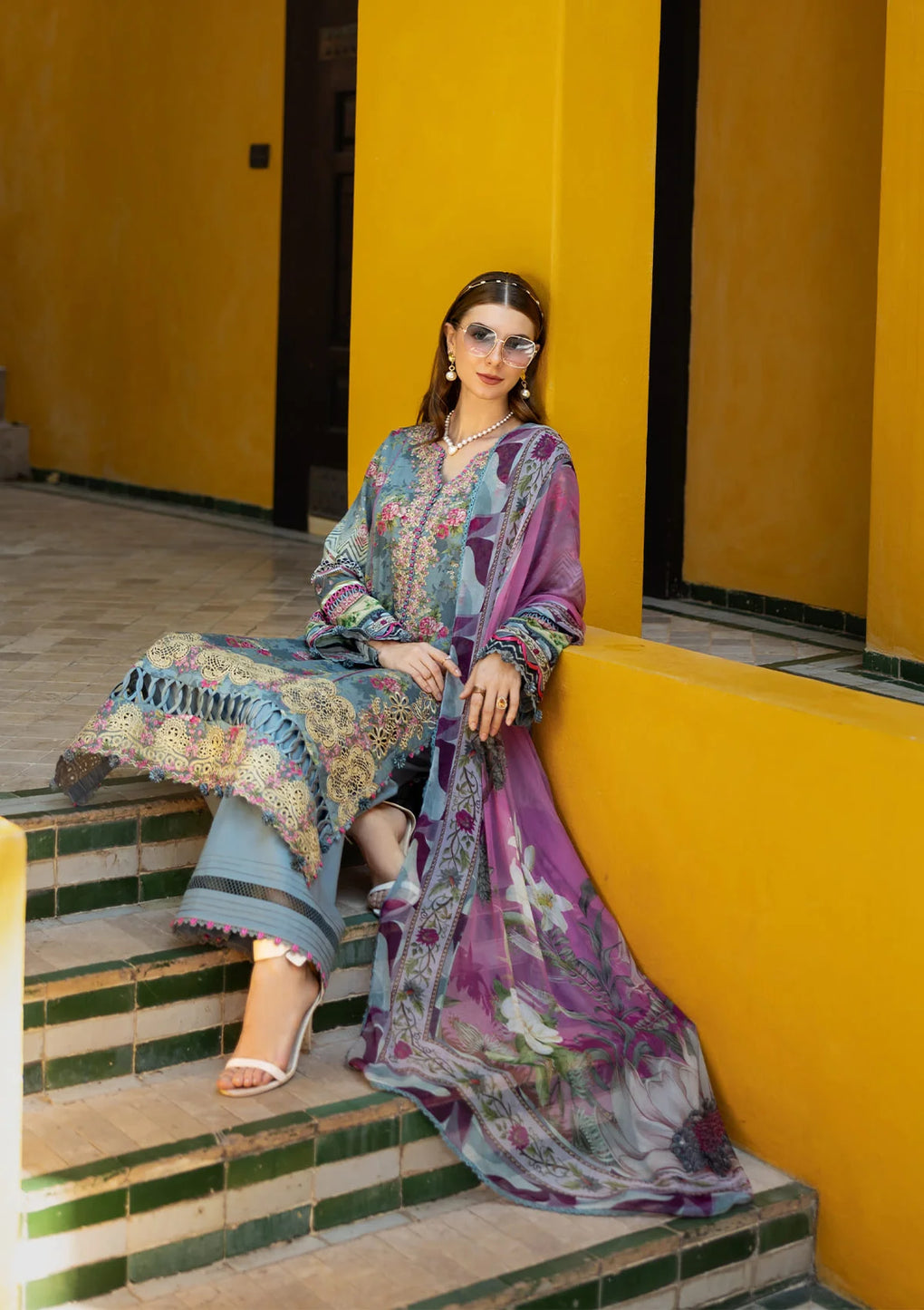 Elaf Premium Signature Embroidered Lawn Unstitched 3pcs