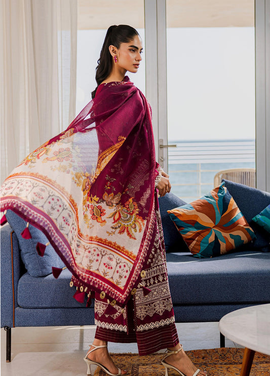 Zellbury Chikankari Embroidered Lawn Unstitched 3Pcs