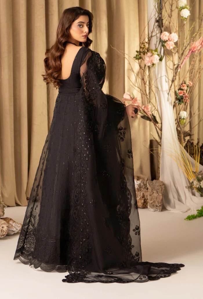 HOC By Humdum Luxury Embroidered Organza Unstitched 3pcs - Jotey