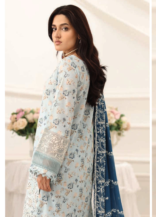 Shamna By Johra Embroidered Chikankari Printed Lawn Unstitched 3Pcs