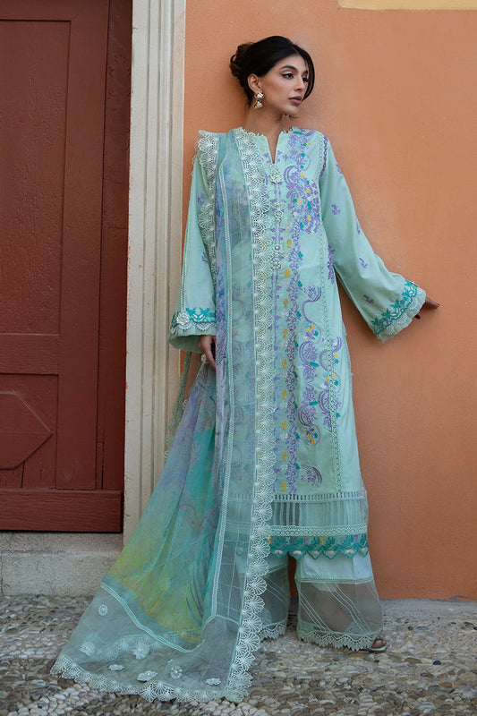 Zoha By Ansab Jahangir Embroidered Luxury Lawn'25 Unstitched 3pcs