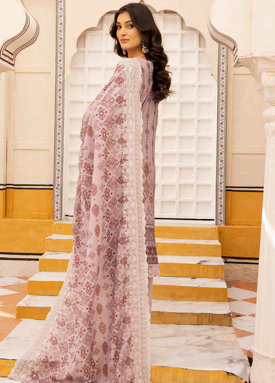 Almaas By Johra Embroidered & Printed Lawn Unstitched 3Pcs