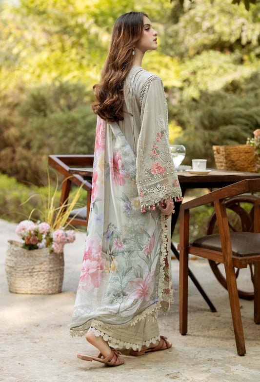 Adan's Libas Gardenia Embroiderd Unstitched Lawn 3 Piece
