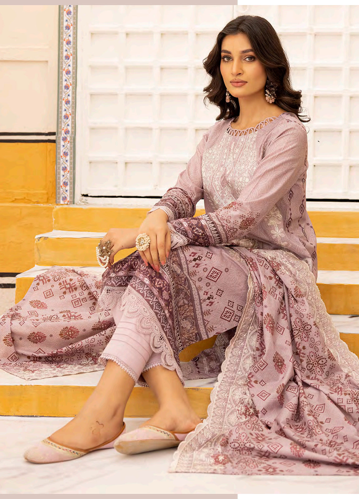 Almaas By Johra Embroidered & Printed Lawn Unstitched 3Pcs