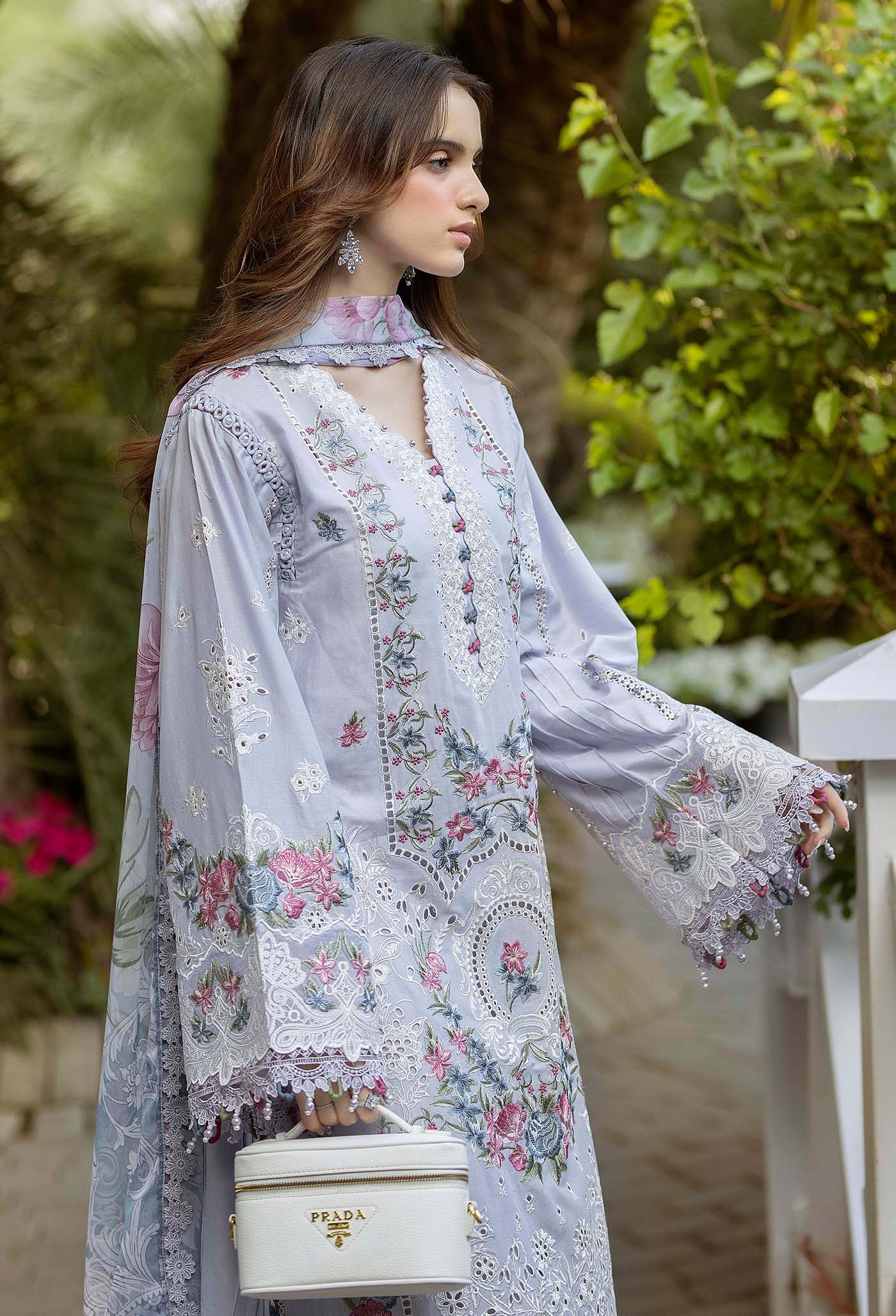Adan's Libas Gardenia Embroiderd Unstitched Lawn 3 Piece