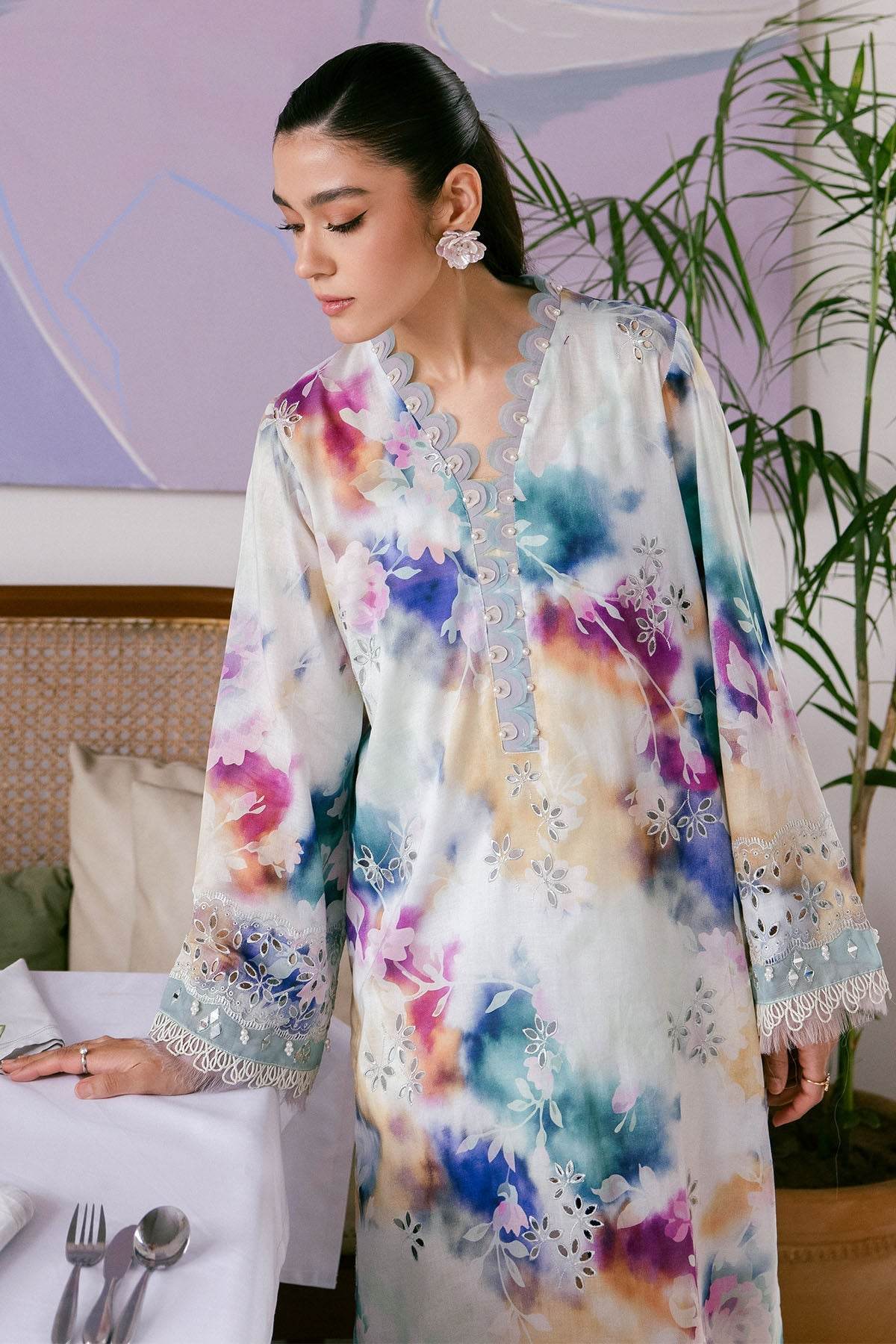 Ballerina By Nureh Embroidered Chikankari Unstitched 2pcs - Jotey