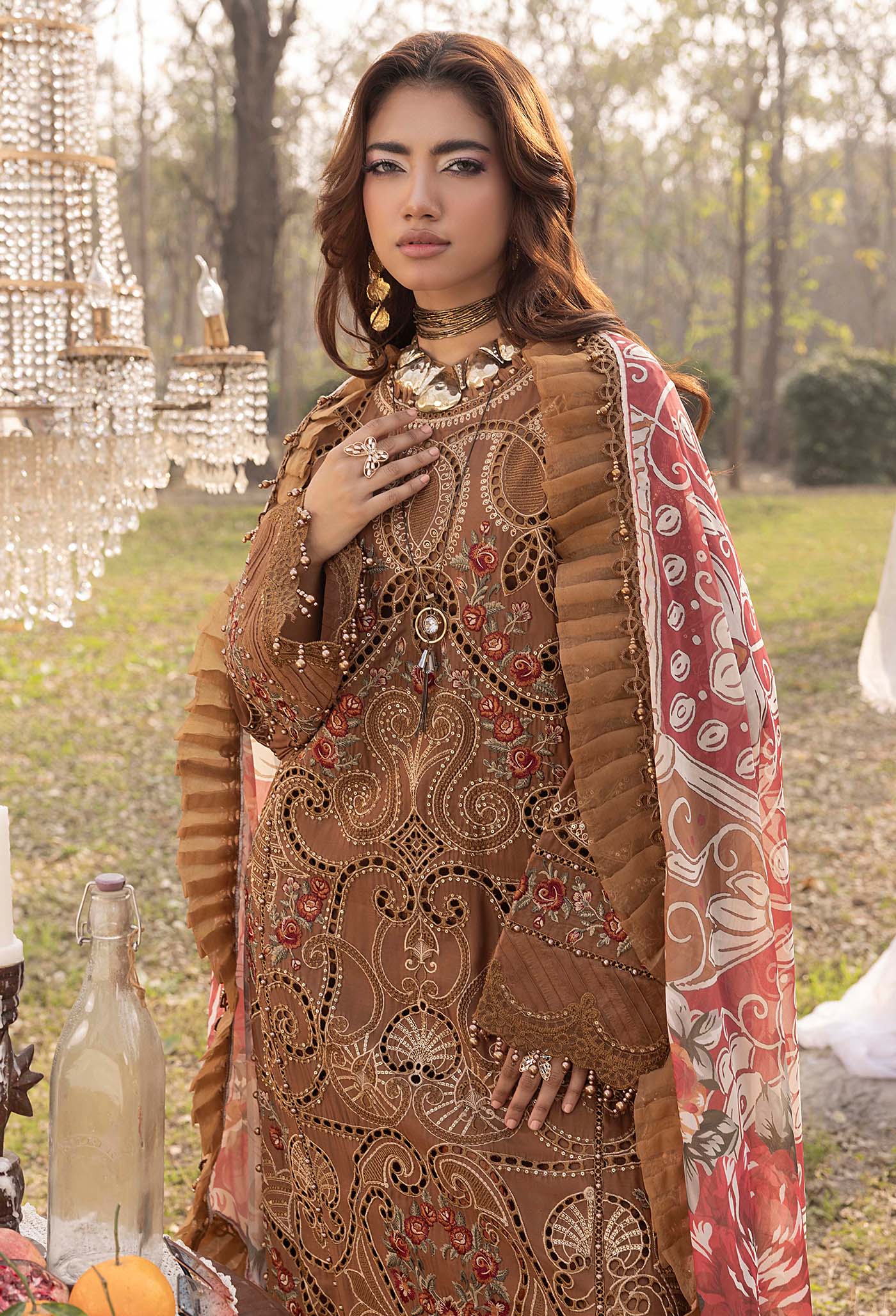 Adans Libas Bazm-E-Bahar Embroidered Lawn Unstitched 3 Piece
