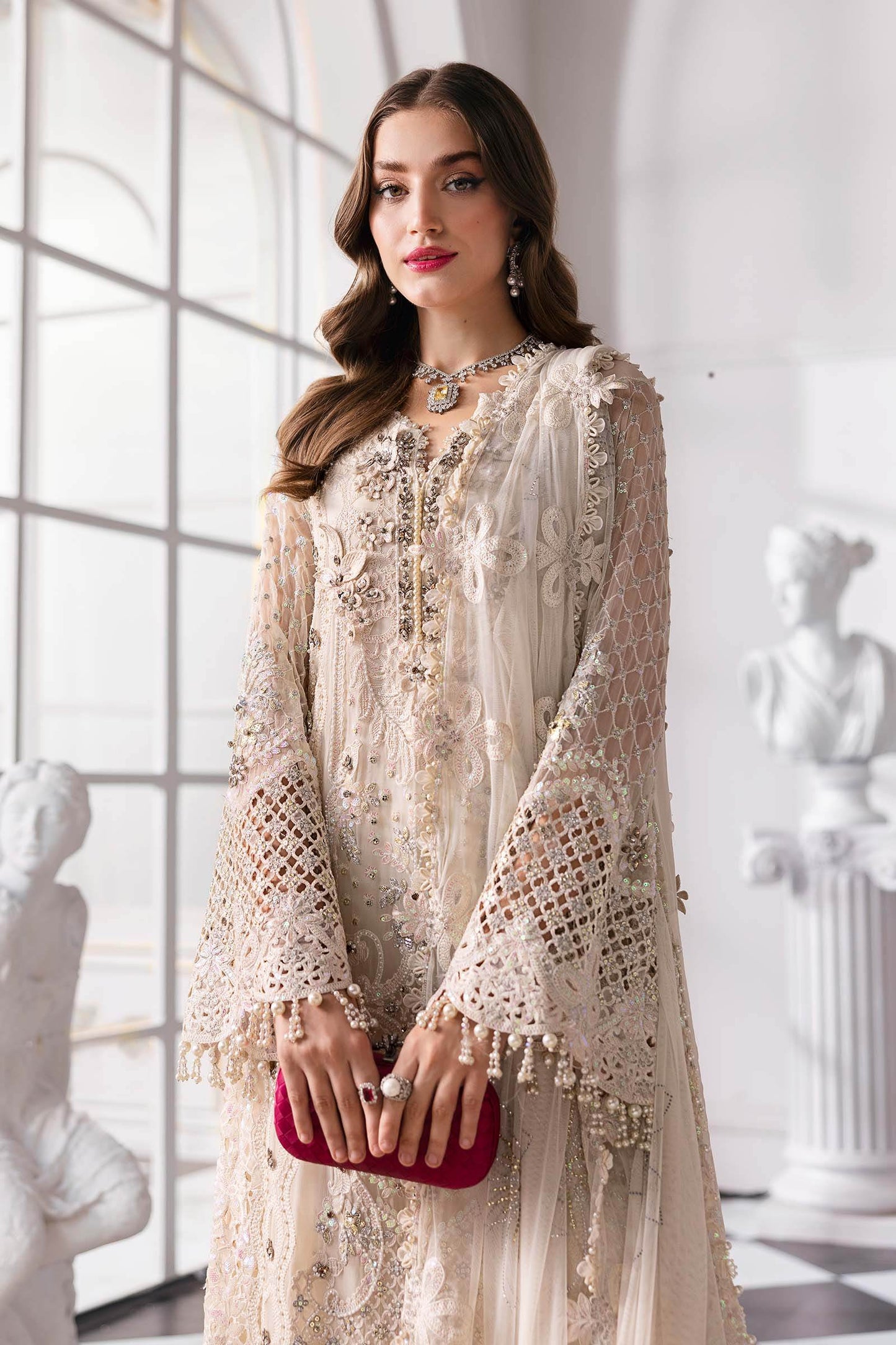 MARIA B. Embroidered Vol-30 Luxury Unstitched 3pcs - Jotey