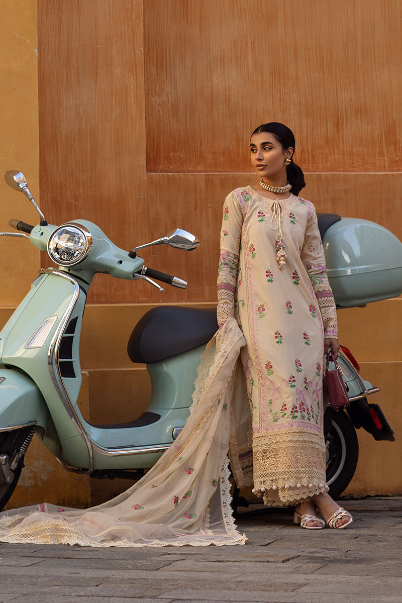 Zoha By Ansab Jahangir Embroidered Luxury Lawn'25 Unstitched 3pcs