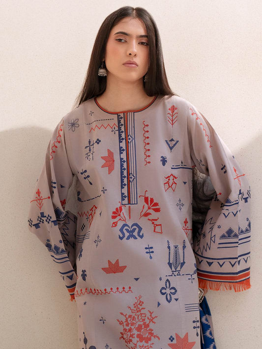 Bin Ilyas Summer Edit'25 Embroidered Lawn Unstitched 3pcs - Jotey