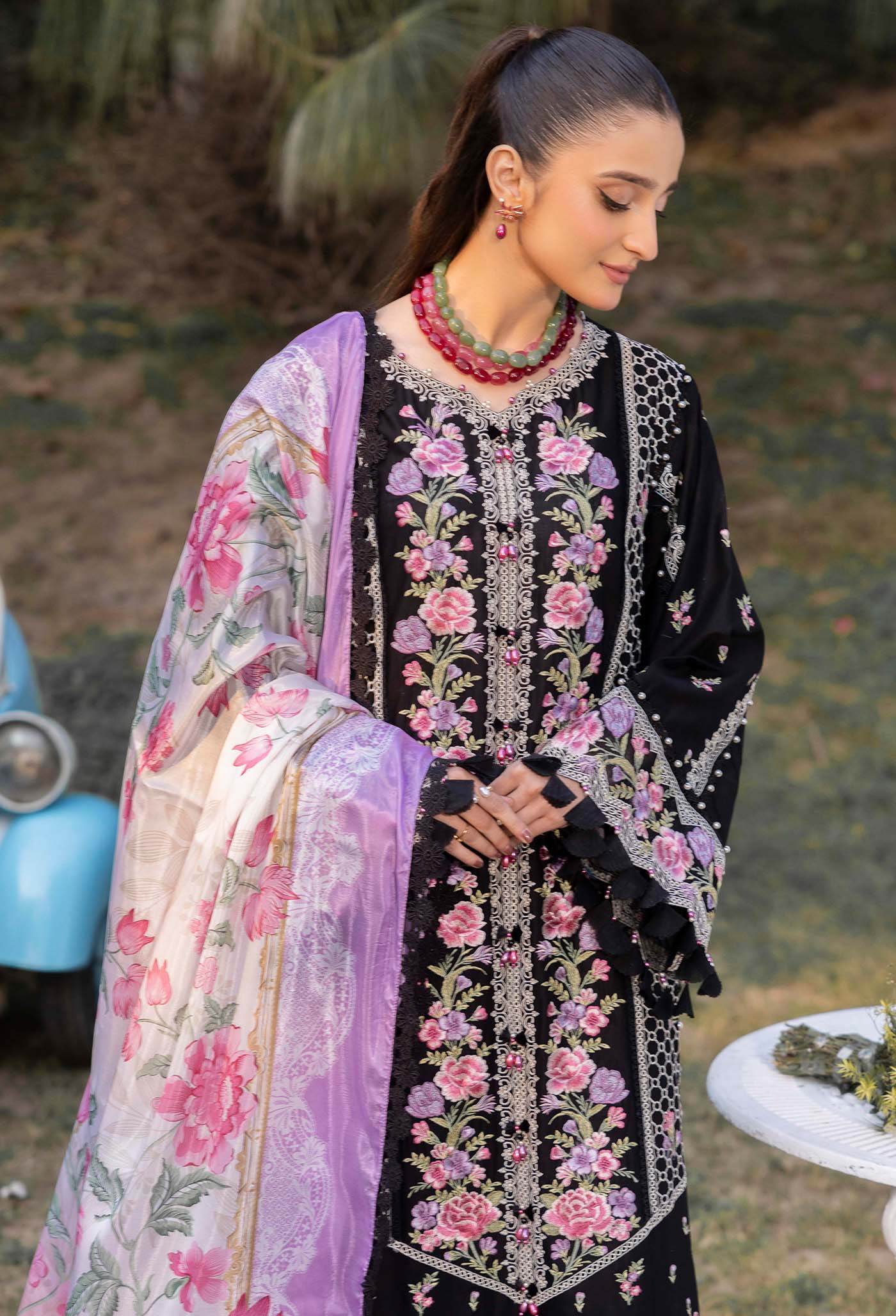 Adans Libas Gull Rukh Unstitched Lawn 3 Piece - Jotey