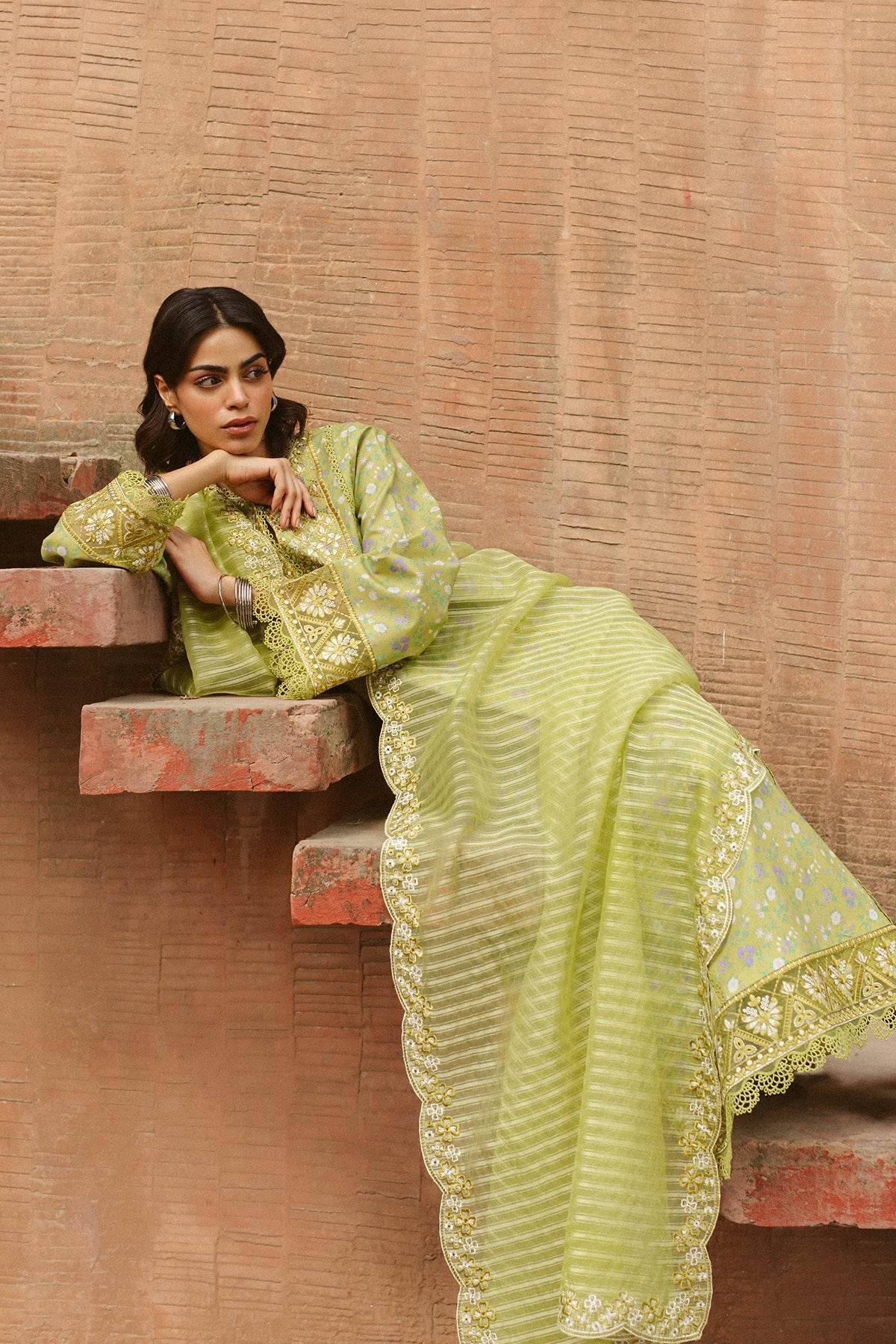 AYZEL Core Collection Embroidered Unstitched Lawn 3pcs - Jotey