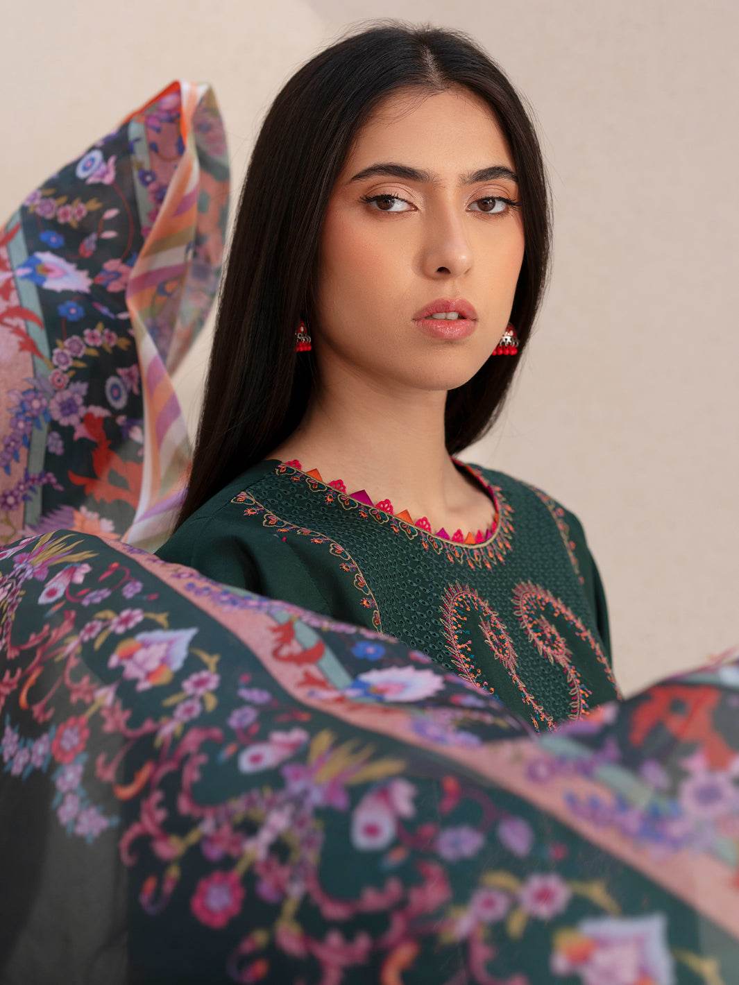 Bin Ilyas Summer Edit'25 Embroidered Lawn Unstitched 3pcs - Jotey