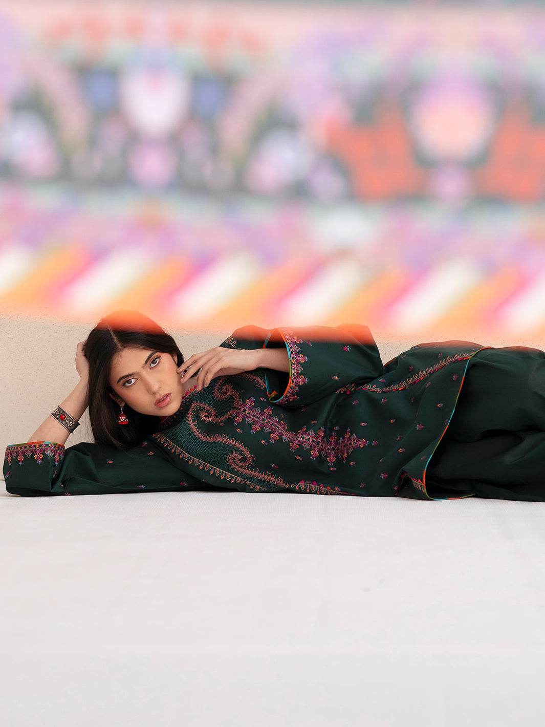 Bin Ilyas Summer Edit'25 Embroidered Lawn Unstitched 3pcs - Jotey