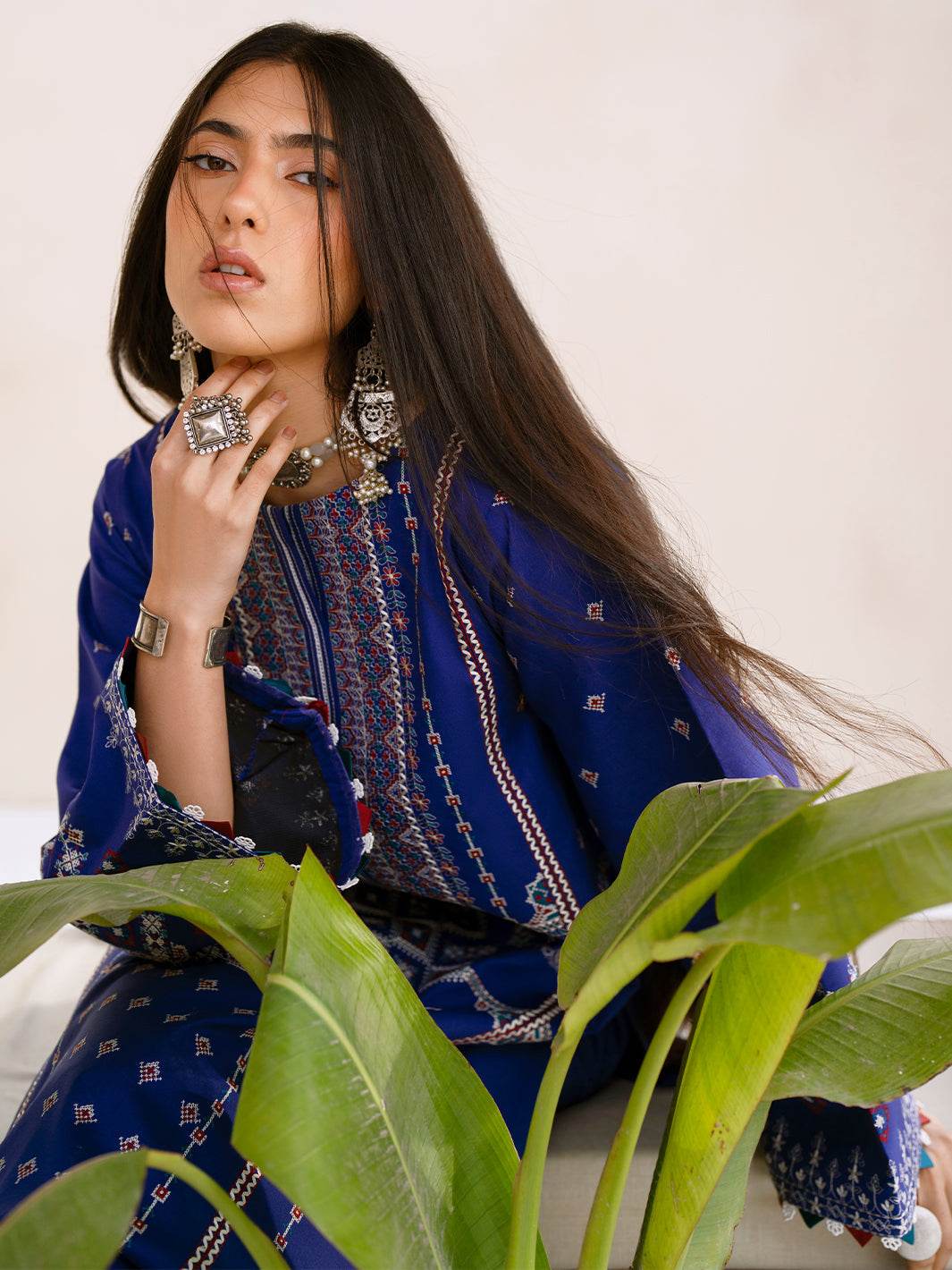 Bin Ilyas Summer Edit'25 Embroidered Lawn Unstitched 3pcs - Jotey