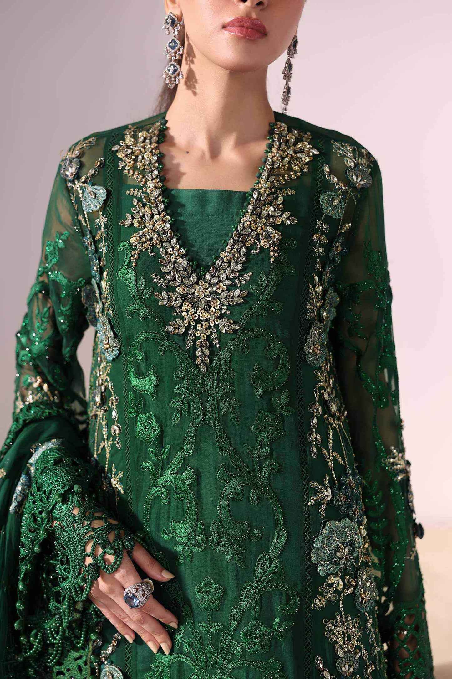 MARIA B. Embroidered Vol-30 Luxury Unstitched 3pcs - Jotey