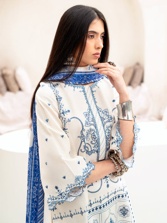 Bin Ilyas Summer Edit'25 Embroidered Lawn Unstitched 3pcs