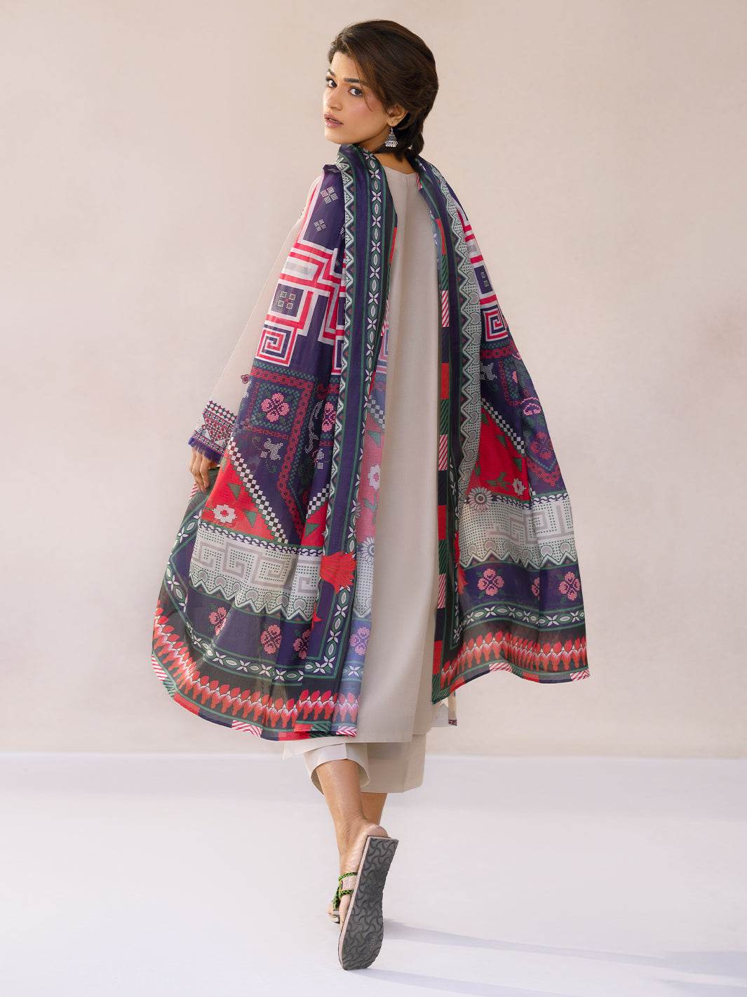 Bin Ilyas Summer Edit'25 Embroidered Lawn Unstitched 3pcs - Jotey