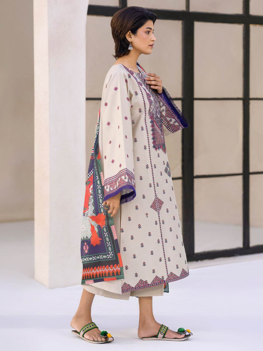 Bin Ilyas Summer Edit'25 Embroidered Lawn Unstitched 3pcs - Jotey