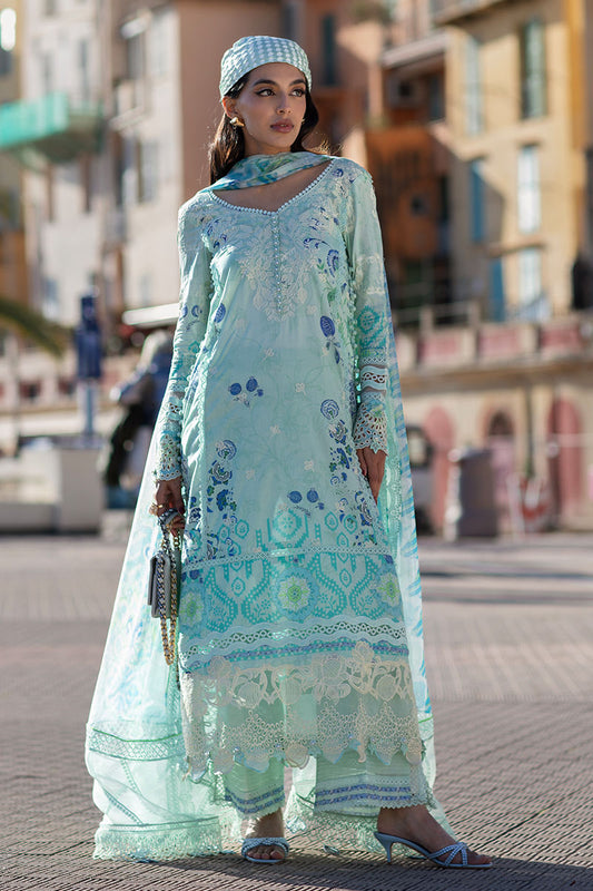 Zoha By Ansab Jahangir Embroidered Luxury Lawn'25 Unstitched 3pcs
