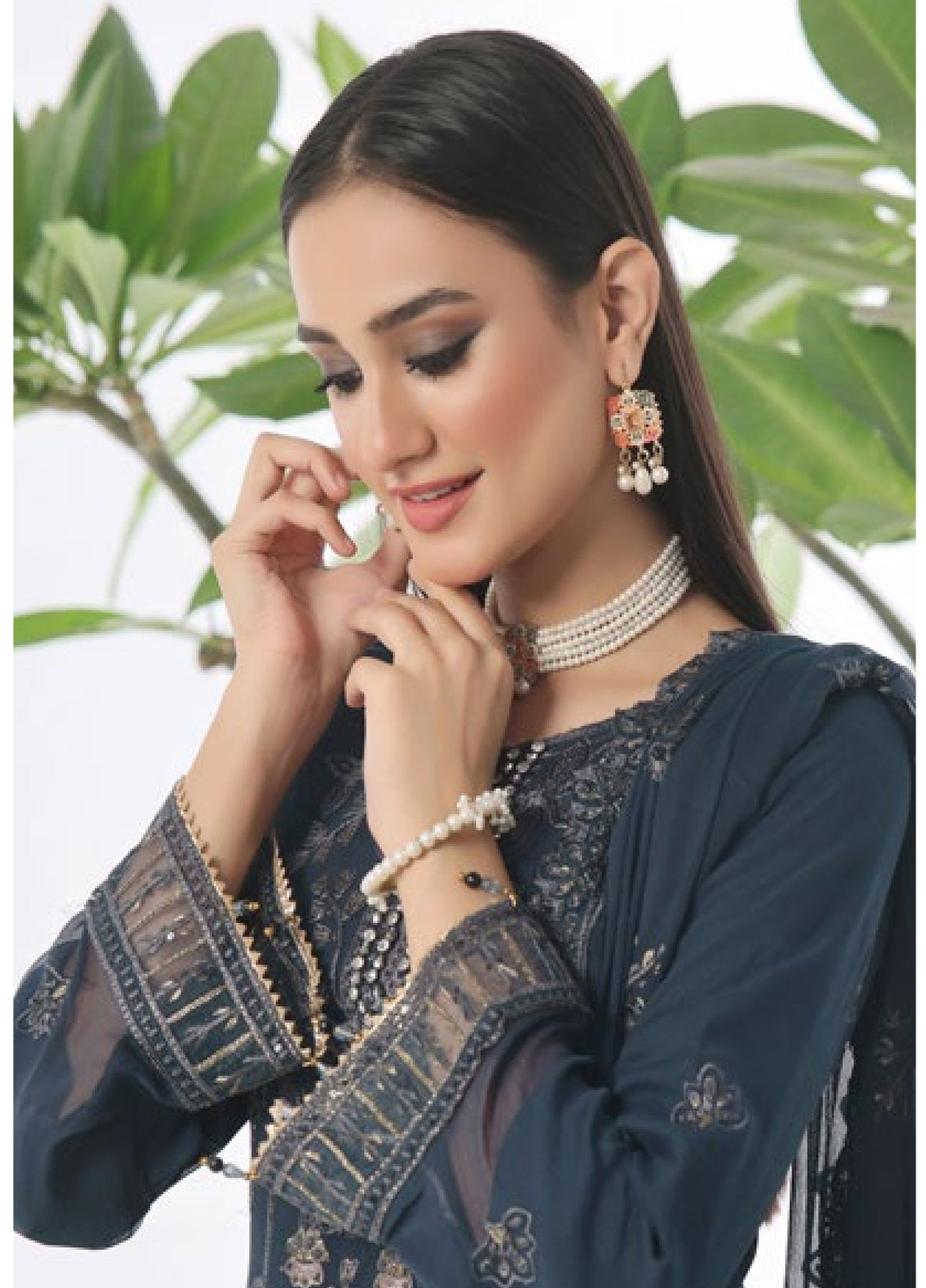 Chandni Raatein By Bin Khalid Embroidered Chiffon Unstitched 3pcs