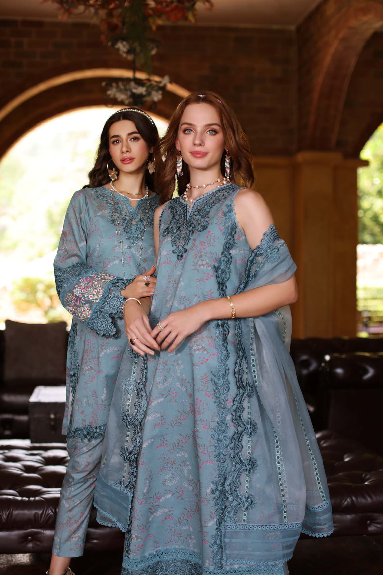 Noor By Saadia Asad Eid Luxe Printkari Embroidered Lawn Unstitched 3pcs