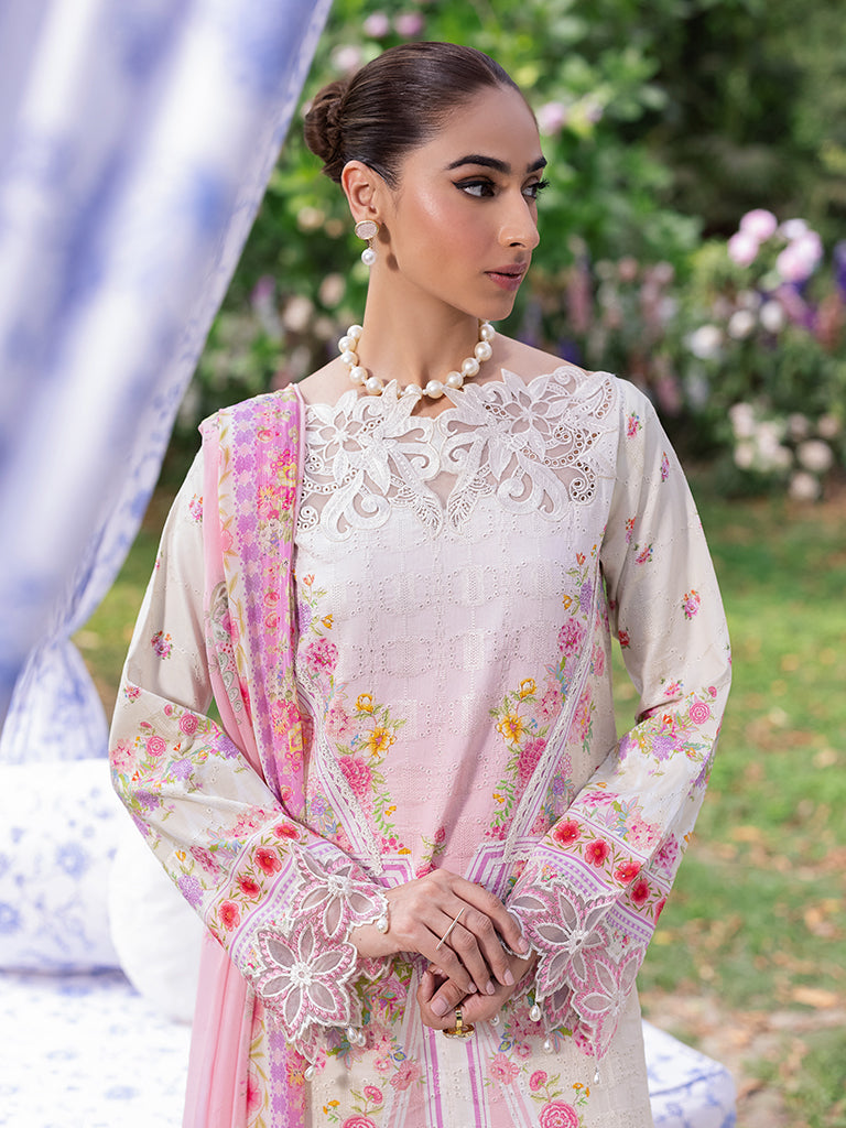 RAJBARI Printkari Sehiffli Exclusive Embroidered Unstitched 3pcs