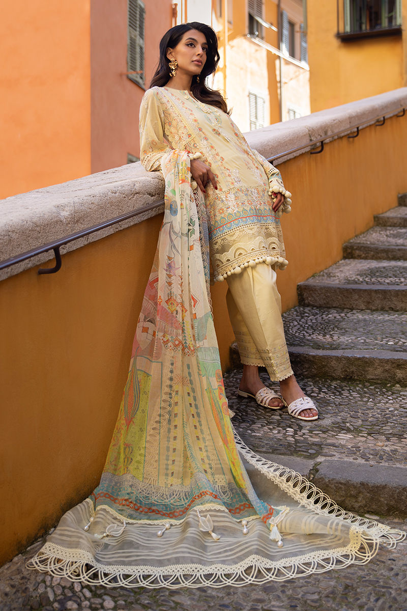 Zoha By Ansab Jahangir Embroidered Luxury Lawn'25 Unstitched 3pcs